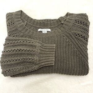 American Eagle Knit Sweater khaki/Olive  Green Size M